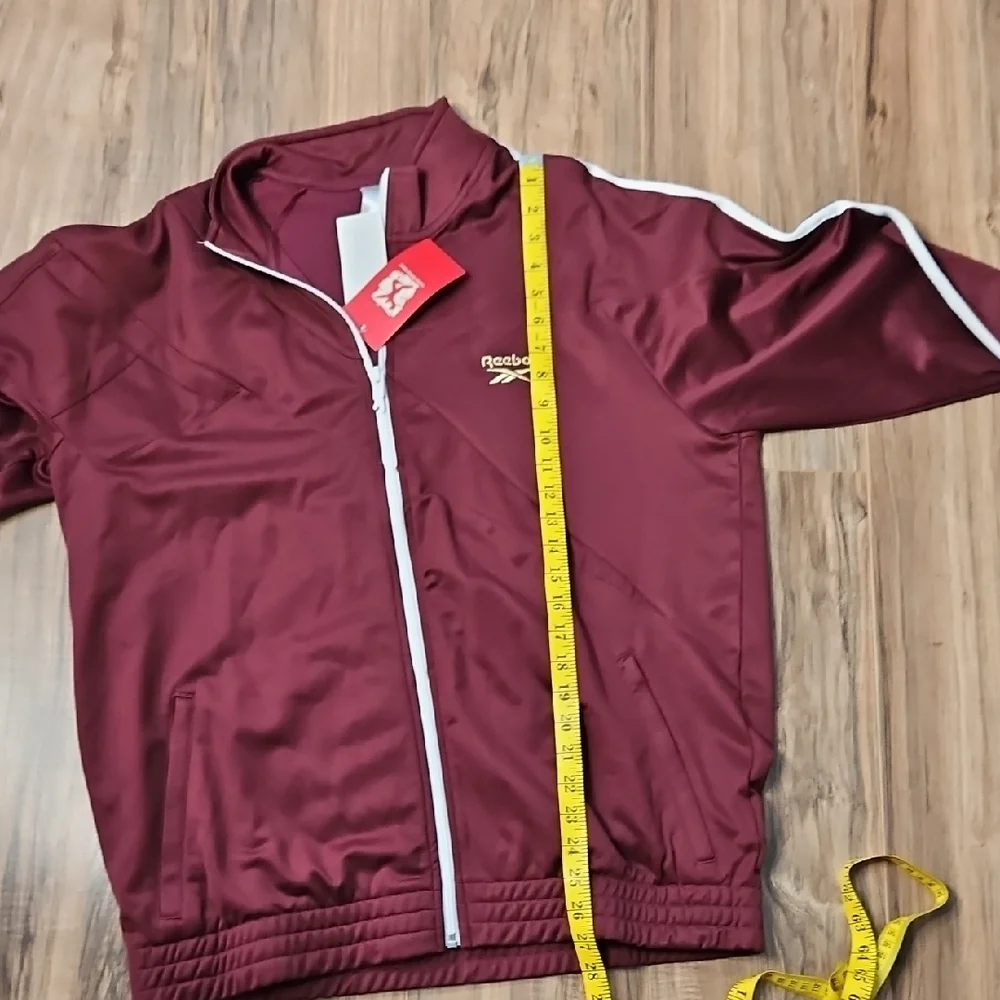 Reebok Men's Hip Hop Track Performance Jacket in Burgundy Large NWT